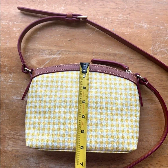 Dooney & Bourke Yellow Gingham Crossbody Bag - Picture 7 of 10